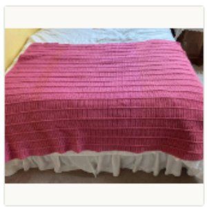 vintage hand crochet blanket / throw